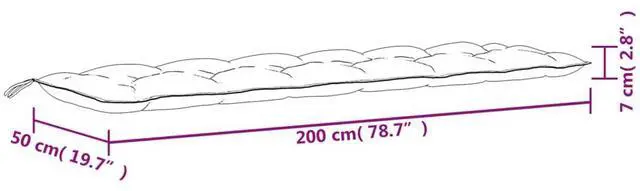 Alt view image 7 of 7 - vidaXL Garden Bench Cushion Wine Red Oxford fabric (100% polyester)