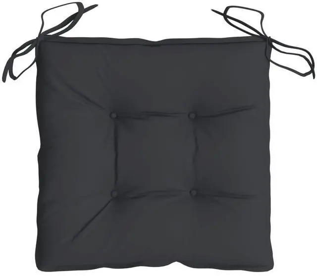 Alt view image 6 of 7 - vidaXL Chair Cushion Set of 4 Black Oxford fabric (100% polyester)
