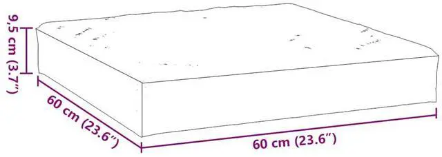 Alt view image 7 of 7 - vidaXL Pallet Cushion Melange Cream 100% Polyester 24x24 in