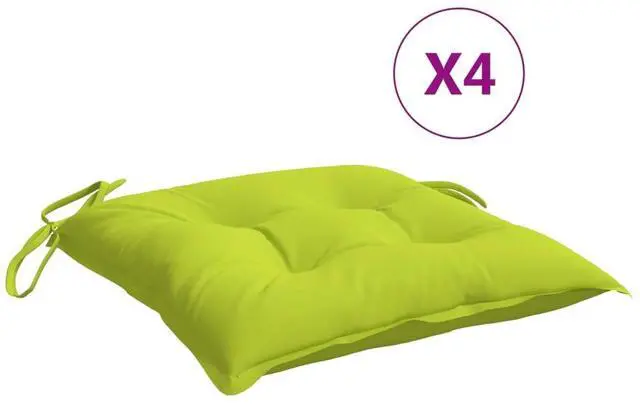 Alt view image 2 of 7 - vidaXL Pallet Cushion Set of 4 Bright Green Oxford fabric