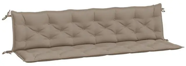 Alt view image 2 of 7 - vidaXL Garden Bench Cushion Set of 2 Taupe Oxford fabric (100% polyester)
