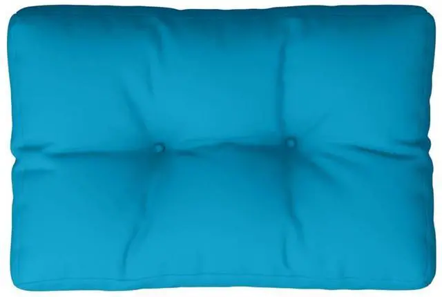 Alt view image 2 of 7 - vidaXL Pallet Cushion Light blue 100% polyester 23.6"" x 15.7"" x 4.7