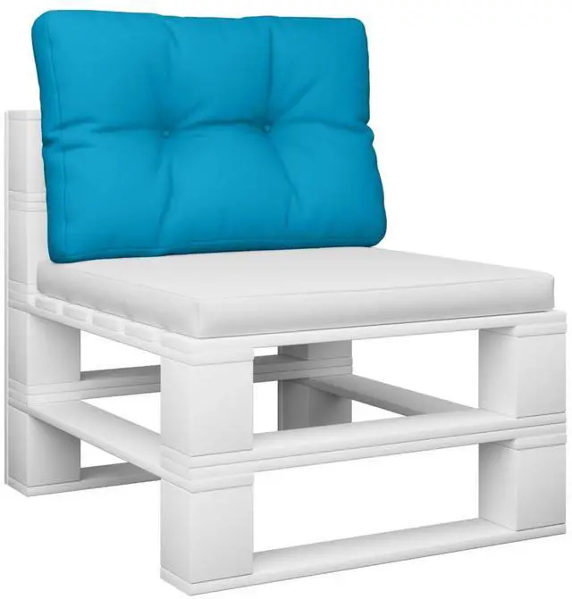 Alt view image 3 of 7 - vidaXL Pallet Cushion Light blue 100% polyester 23.6"" x 15.7"" x 4.7