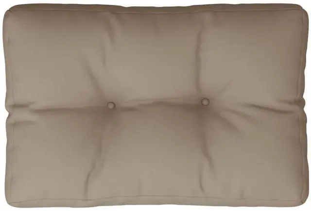 Alt view image 2 of 7 - vidaXL Pallet Cushion Taupe 100% polyester Medium UV-resistant materials