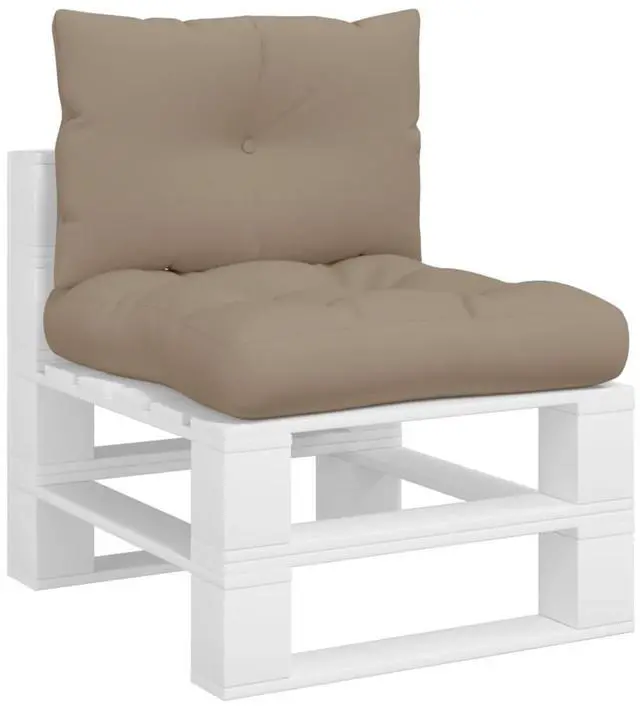 Alt view image 3 of 7 - vidaXL Pallet Cushion Set of 2 Taupe 100% polyester 23.6 x 24.2 x 3.9 in