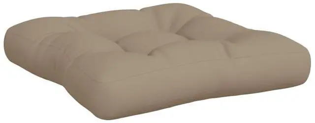 Alt view image 6 of 7 - vidaXL Pallet Cushion Set of 2 Taupe 100% polyester 23.6 x 24.2 x 3.9 in