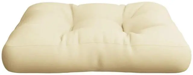 Alt view image 5 of 7 - vidaXL Pallet Cushion Cream Polyester 19.7 in x 19.7 in