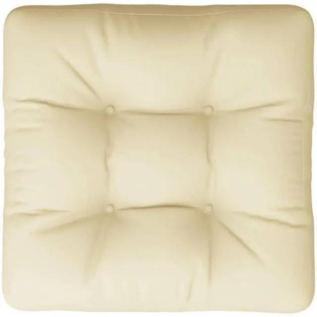 Alt view image 6 of 7 - vidaXL Pallet Cushion Cream Polyester 19.7 in x 19.7 in