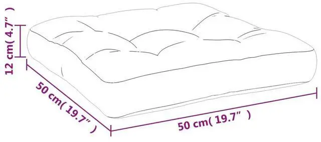 Alt view image 4 of 7 - vidaXL Pallet Cushion Cream Polyester 19.7 in x 19.7 in