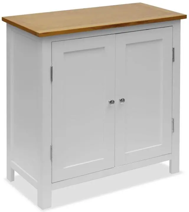 Alt view image 6 of 18 - vidaXL Solid Oak Wood Cupboard 27.6" Sideboard Side Cabinet Storage Display