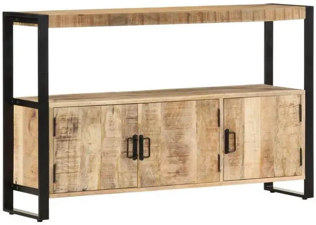 Alt view image 7 of 16 - vidaXL Solid Mango Wood Side Cabinet Sideboard Storage Stand End Table Buffet