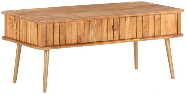 Alt view image 8 of 14 - vidaXL Coffee Table 39.4"x19.7"x15.7" Solid Acacia Wood