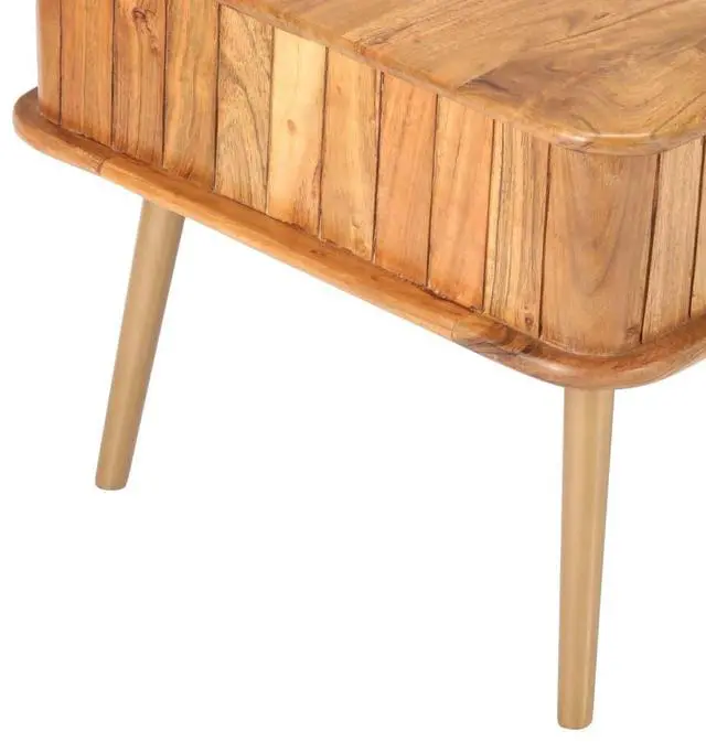 Alt view image 14 of 14 - vidaXL Coffee Table 39.4"x19.7"x15.7" Solid Acacia Wood