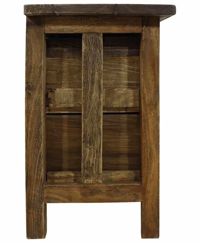Alt view image 6 of 17 - vidaXL Nightstand Accent End Table with Storage Drawers Solid Reclaimed Wood