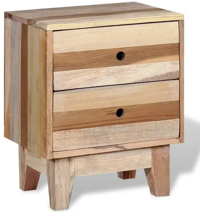 Alt view image 12 of 13 - vidaXL Cabinet Drawer Dresser Side End Table for Bedroom Solid Reclaimed Wood