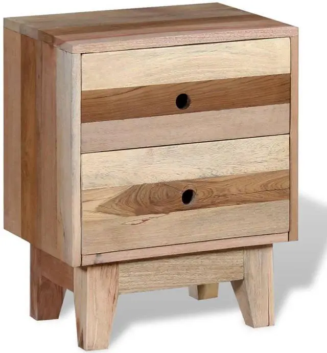 Alt view image 13 of 13 - vidaXL Cabinet Drawer Dresser Side End Table for Bedroom Solid Reclaimed Wood