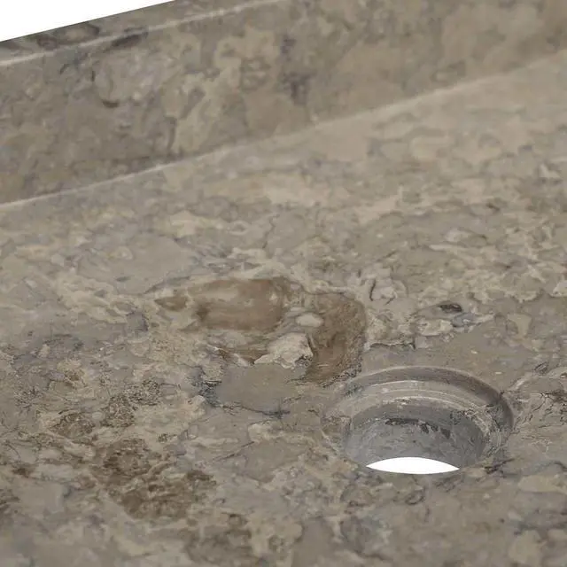Alt view image 5 of 7 - vidaXL Sink Bathroom Wash Basin Vanity Vessel Sink Gray 15.7"x15.7"x3.9" Marble
