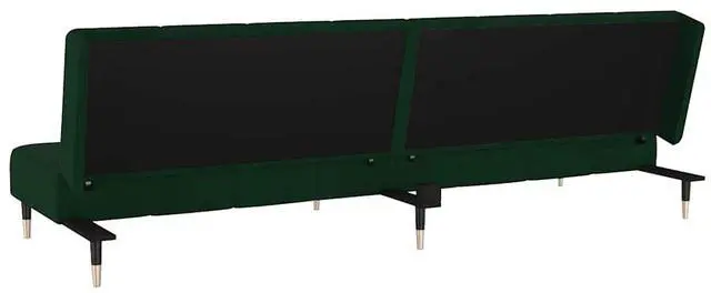Alt view image 7 of 7 - vidaXL 2-Seater Sofa Bed Accent Upholstered Loveseat Couch Dark Green Velvet