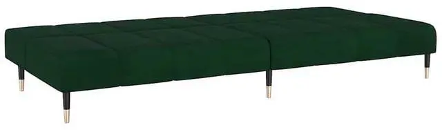 Alt view image 6 of 7 - vidaXL 2-Seater Sofa Bed Accent Upholstered Loveseat Couch Dark Green Velvet