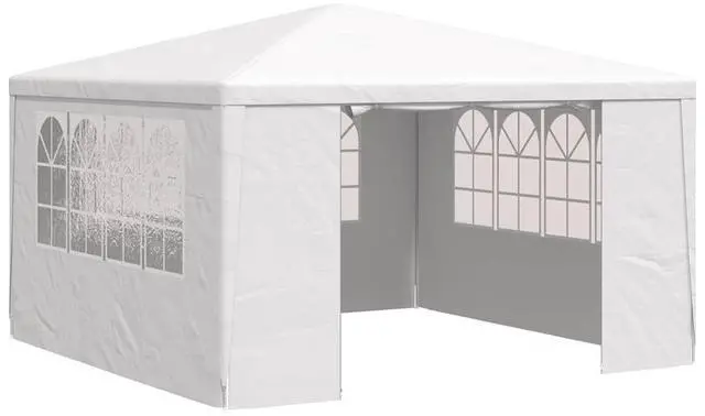 Alt view image 2 of 7 - vidaXL Party Tent Outdoor Canopy Tent Professional Gazebo with Sidewalls White
