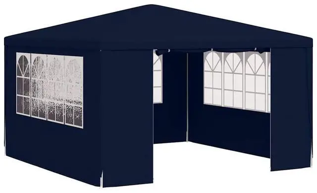 Alt view image 2 of 7 - vidaXL Professional Party Tent with Side Walls 13.1'x13.1' Blue 90 g/m
