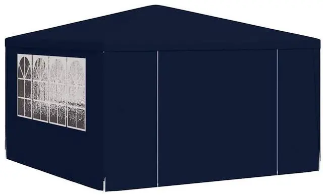 Alt view image 3 of 7 - vidaXL Professional Party Tent with Side Walls 13.1'x13.1' Blue 90 g/m