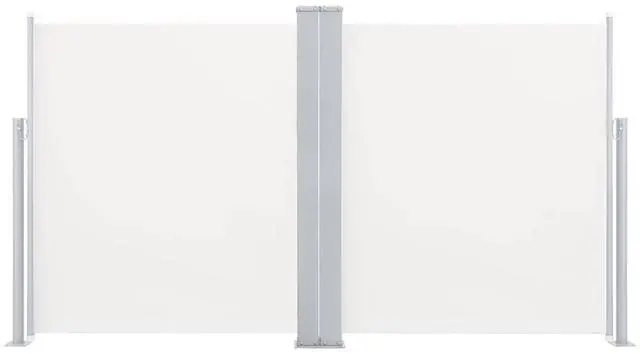 Alt view image 2 of 7 - vidaXL Retractable Side Awning Patio Folding Privacy Screen 66.9"x236.2" Cream