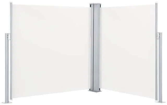 Alt view image 3 of 7 - vidaXL Retractable Side Awning Patio Folding Privacy Screen 66.9"x236.2" Cream