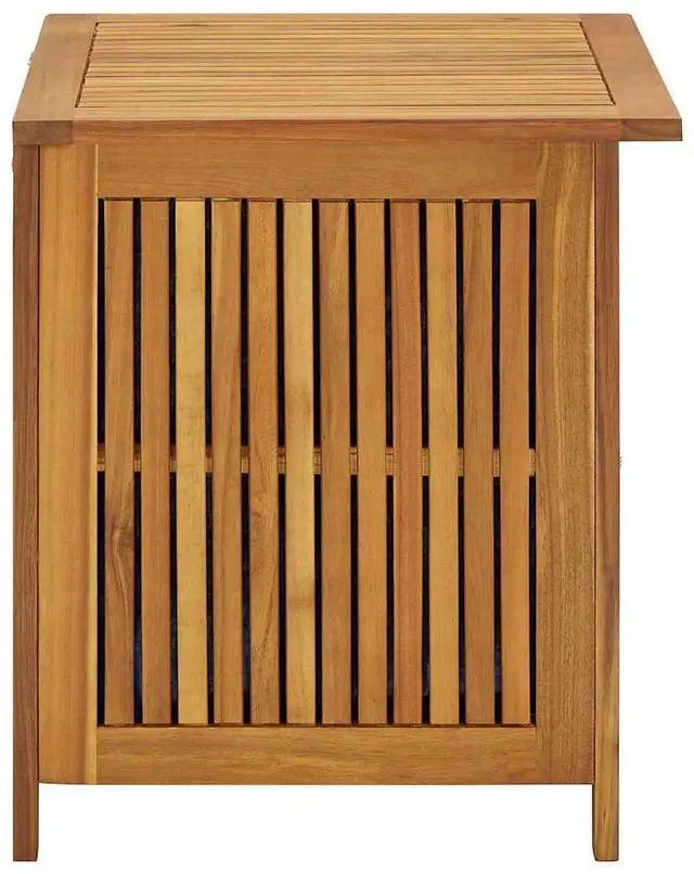 Alt view image 5 of 7 - vidaXL Outdoor Storage Box, Deck Box with Lid, Storage Chest with Water-Resistant Bag Inside, 23.6''x19.7''x22.8'', Solid Acacia Wood