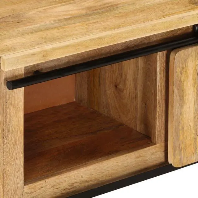 Alt view image 14 of 15 - vidaXL TV Cabinet 35.4"x13.8"x15.7" Solid Mango Wood