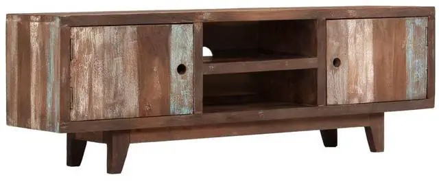 Alt view image 10 of 16 - vidaXL TV Cabinet Solid Acacia Wood Vintage 46.5"x11.8"x15.7"