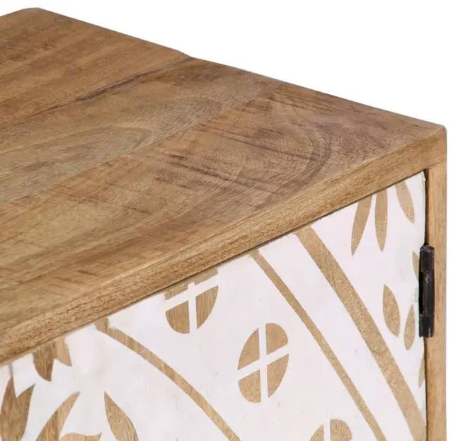 Alt view image 14 of 15 - vidaXL TV Cabinet 55.1"x11.8"x15.7" Solid Mango Wood