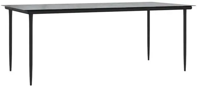 Alt view image 2 of 7 - vidaXL Dining Table Black Powder-coated steel Large Durable
