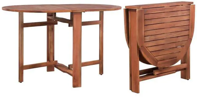 Alt view image 15 of 16 - vidaXL Solid Acacia Wood Patio Table 47.2" Garden Dining Kitchen Outdoor Desk