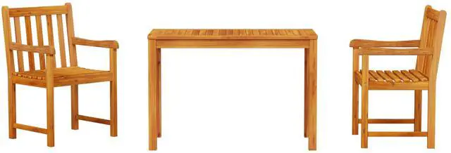 Alt view image 5 of 5 - vidaXL Garden Dining Set 3 pcs Brown solid acacia wood