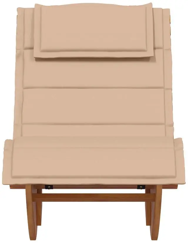 Alt view image 4 of 6 - vidaXL Sun Lounger 2 pcs Brown 60 x 154 x 74cm Solid Acacia wood