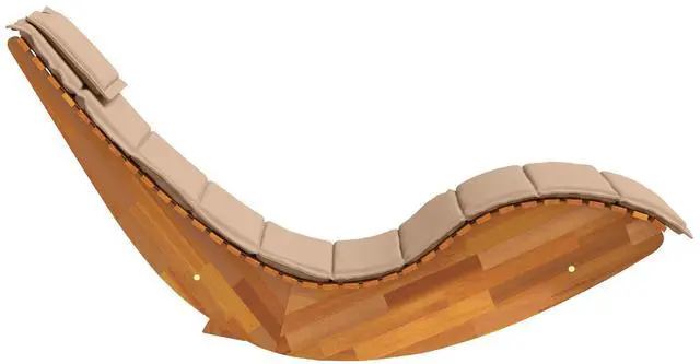 Alt view image 5 of 6 - vidaXL Sun Lounger 2 pcs Brown 60 x 154 x 74cm Solid Acacia wood