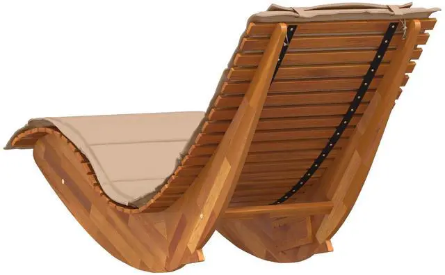 Alt view image 6 of 6 - vidaXL Sun Lounger 2 pcs Brown 60 x 154 x 74cm Solid Acacia wood