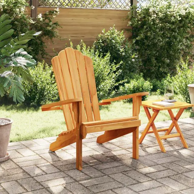 Alt view image 3 of 7 - vidaXL Garden Adirondack Chair Teak Solid teak wood Medium Durable