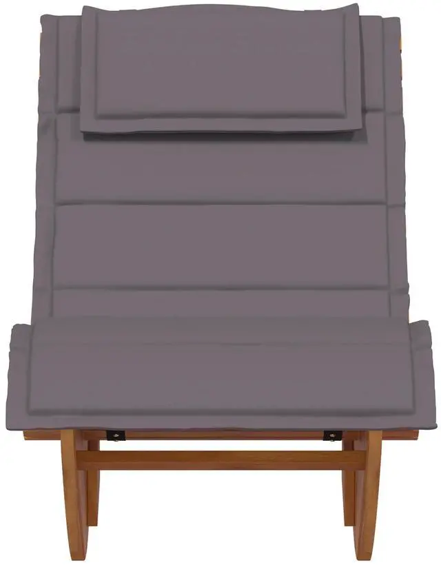Alt view image 4 of 6 - vidaXL Sun Lounger 2 pcs Brown 60 x 154 x 74cm Solid Acacia wood