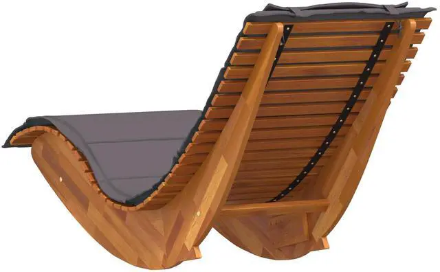 Alt view image 6 of 6 - vidaXL Sun Lounger 2 pcs Brown 60 x 154 x 74cm Solid Acacia wood