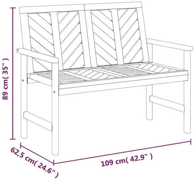 Alt view image 4 of 7 - vidaXL Garden Lounge Set Natural wood Solid acacia wood with an oiled finish