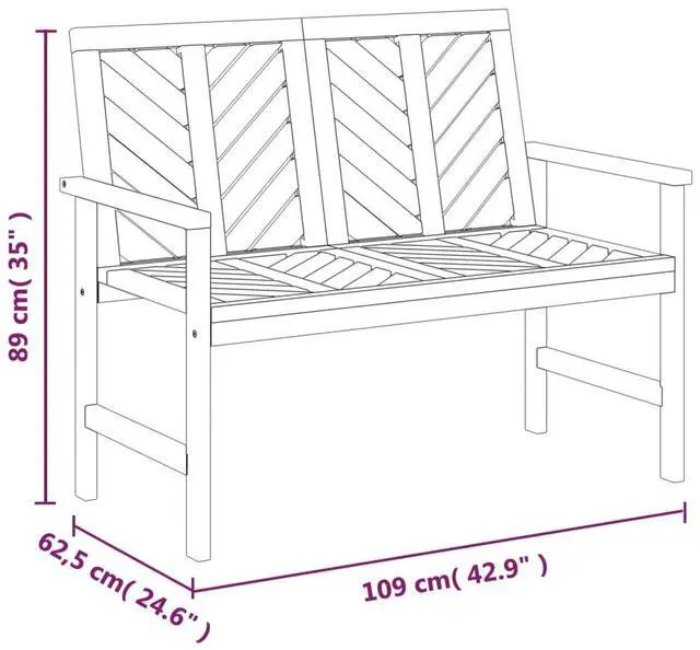 Alt view image 7 of 7 - vidaXL Garden Lounge Set Natural wood Solid acacia wood with an oiled finish
