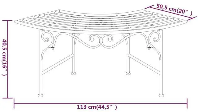 Alt view image 6 of 6 - vidaXL Tree Bench Black Steel Medium Durable Circular Tree Bench