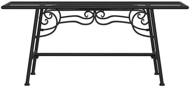 Alt view image 3 of 6 - vidaXL Tree Bench Black Steel Tough Tree Bench Circular Traditional