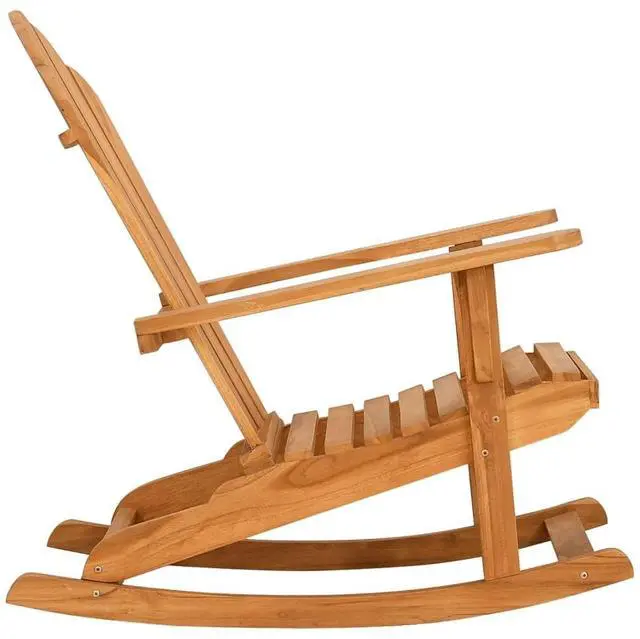 Alt view image 5 of 7 - vidaXL Garden Rocking Adirondack Chair Teak Solid teak wood Medium