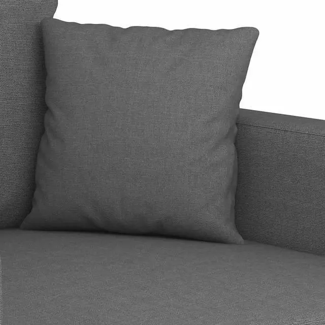 Alt view image 6 of 7 - vidaXL Sofa Accent Upholstered 3-Seater Couch Sofa Armchair Dark Gray Fabric