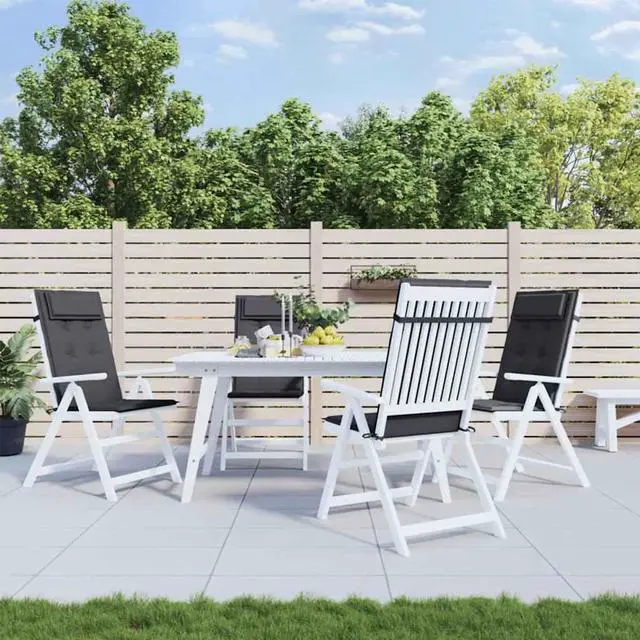 Main image of vidaXL Chair Cushion 4 Pcs Backrest Pillow Seat Pad Anthracite Oxford Fabric