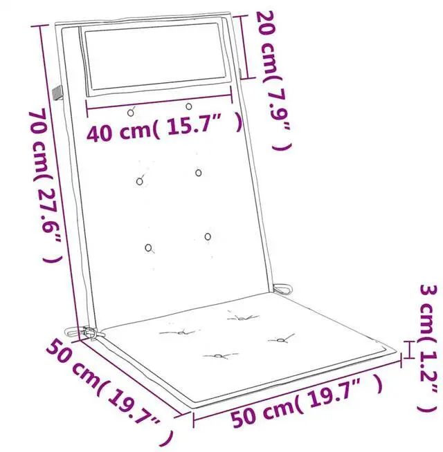 Alt view image 4 of 7 - vidaXL Chair Cushion 4 Pcs Backrest Pillow Seat Pad Anthracite Oxford Fabric