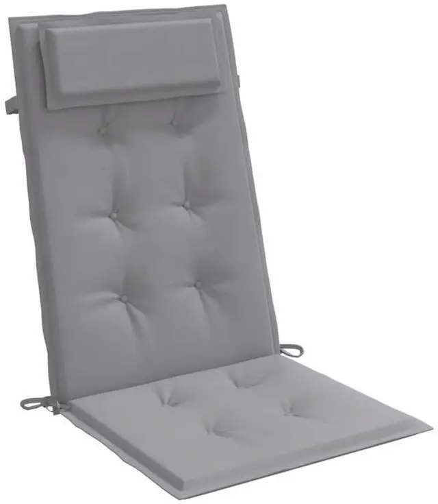 Alt view image 5 of 7 - vidaXL Chair Cushion 2 Pcs Backrest Pillow Outdoor Seat Pad Gray Oxford Fabric